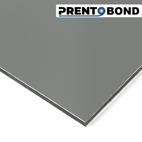 Алюминиевая композитная панель Prento серии Бонд серая 7037 стенка 0,21мм, 3x1500x4000мм