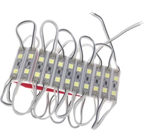 Светодиодный модуль SMD AC 2x2835, 120Lm/12W/линза 160°/7500K/IP67